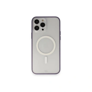 İphone 14 Pro Max Kılıf Grand Magneticsafe Kapak - Mor
