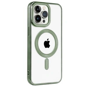 İphone 14 Pro Max Kılıf Kronos Magsafe Kapak - Koyu Yeşil