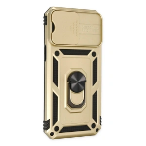İphone 14 Pro Max Kılıf Pars Lens Yüzüklü  - Gold