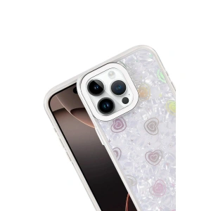 İphone 14 Pro Max Lumi Desenli Kapak - Beyaz