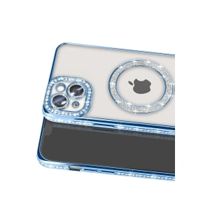 İphone 15 Kılıf Joke Simli Magneticsafe Kılıf - Mi