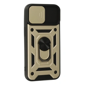 İphone 15 Kılıf Pars Lens Yüzüklü  - Gold