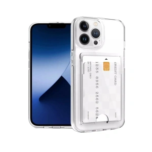 İphone 15 Pro Kılıf Kart Şeffaf  - Şeffaf