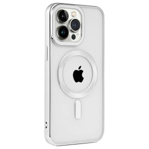 İphone 15 Pro Kılıf Kronos Magsafe Kapak - Gümüş