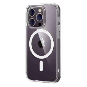İphone 15 Pro Max Combo Sert Şeffaf Magsafe Kapak - Şeffaf