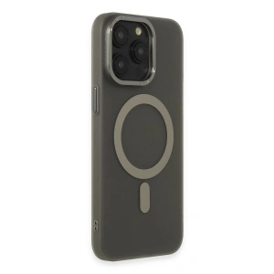 İphone 15 Pro Max Kılıf Lodos Magneticsafe Mat Kapak - Titan Gri