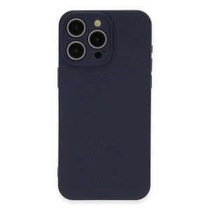 İphone 15 Pro Max Kılıf Nano İçi Kadife  - Lacivert