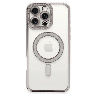 İphone 16 Pro Kılıf Joke Simli Magneticsafe Kılıf - Pembe