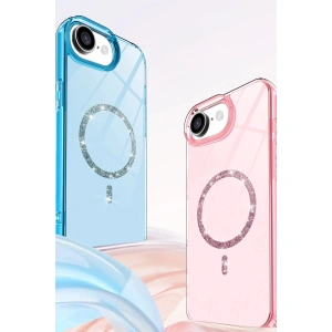 İphone 16e Live Diamond Magsafe Kapak - Şeffaf