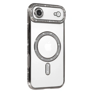 İphone 17 Air Joke Simli Magneticsafe Kılıf - Gümüş