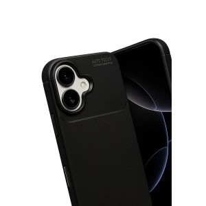 İphone 17 Auto Fus Karbon Kapak - Siyah