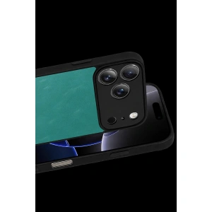 İphone 17 Pro Max Aras Deri Kapak - Açık Yeşil