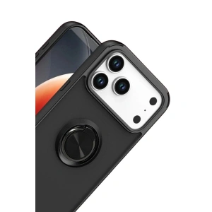 İphone 17 Pro Montreal Yüzüklü  Kapak - Siyah