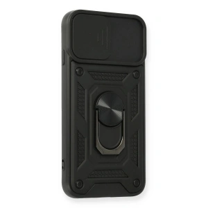 İphone 7 Kılıf Pars Lens Yüzüklü  - Siyah