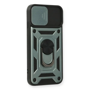 İphone 7 Kılıf Pars Lens Yüzüklü  - Yeşil