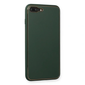 İphone 7 Plus Kılıf Co Deri  Kapak - Yeşil