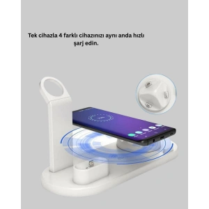 iPhone, AirPods ve Akıllı Saat Uyumlu Çoklu Şarj Cihazı