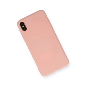 İphone X Kılıf Nano İçi Kadife  - Pudra