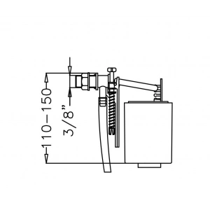 Japar 3/8  Kapatmalı Flatör