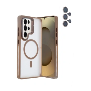 Joko  Galaxy S25 Ultra Flet Lens Magsafe Kapak - Gold
