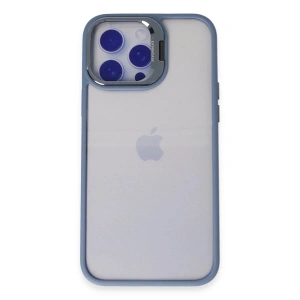 Joko  İphone 14 Pro Kılıf  Lens Standlı Kapak - Sierra Blue