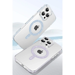 Joko  İphone 14 Pro Max Move Taşlı Magsafe Kapak - Pembe