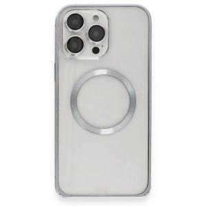 Joko  İphone 15 Pro Max Kılıf Metal Bumper Magneticsafe Kapak - Gri