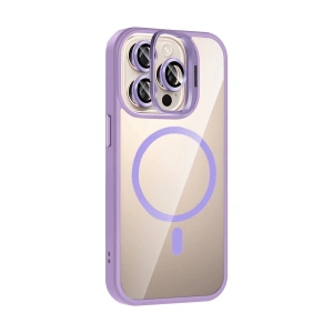 Joko  İphone 15 Pro Max Remim Lensli Magsafe Standlı Kapak - Lila