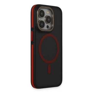 Joko  İphone 15 Pro Max Rky Magsafe Kapak - Siyah-kırmızı