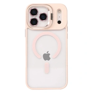 Joko  İphone 17 Pro Max Remim Lensli Magsafe Standlı Kapak - Pembe