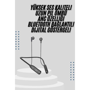 Kablolu Kulak İçi Bluetooth Kulaklık 100 Saat ANC Özellikli Boyun Bantlı
