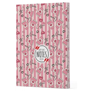 Kahve 8 - Yan Boyamalı Çizgili Defter