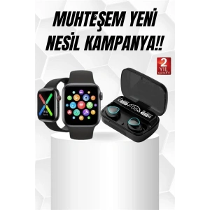 Kaliteli Akıllı Saat ve Kaliteli Bluetooth Kulaklık ANC Özelliği Uzun Pil Ömrü