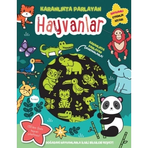 Karanlıkta Parlayan Kitaplar - Hayvanlar (Parlayan Çıkartmalar)