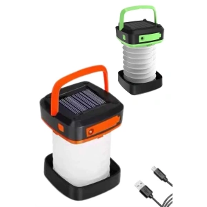 Katlanabilir Kamp Lambası Akordiyon Lamba Şarjlı 3 Kademeli Solar (  )