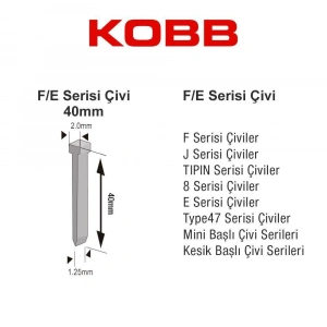 KBZ40F 40 mm 2500 Adet Çivi