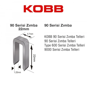 KBZ9022 22 mm 2500 Adet U Zımba Teli