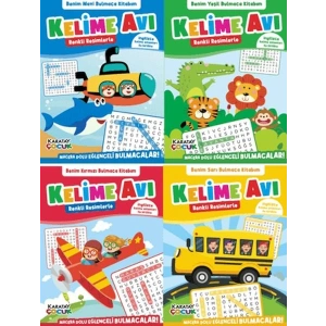 Kelime Avı - Bulmaca Kitabım - 4lü Seri