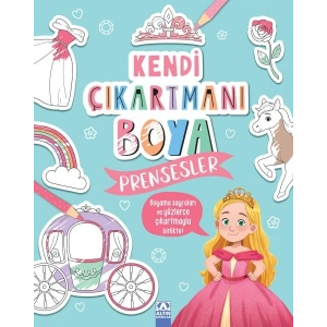 Kendi Çıkartmanı Boya - Prensesler