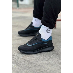 Kömür Mavi Triko Erkek Spor Ayakkabı