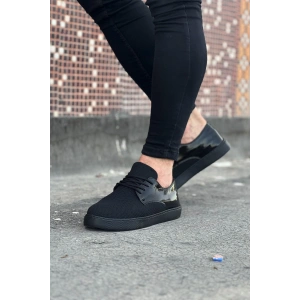 Kömür Rugan Triko Erkek Casual Ayakkabı