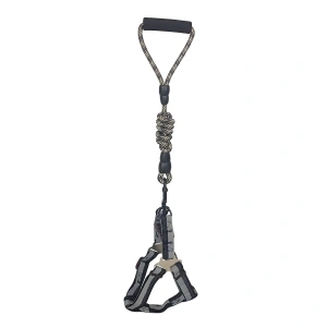 Köpek Göğüs Tasma Seti Daa Desenli 1.5 cm*35-48 cm Siyah-Beyaz