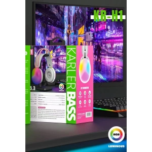 Krh1 Rgb Kafaüstü Kablosuz Kulaklık - Gri
