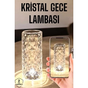 Kristal Dokunmatik Ve Kumandalı Masa Ve Gece lambası