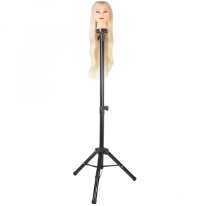 Kuaför Eğitim Mankeni İçin Metal Tripod / Siyah + Taşıma Çantası