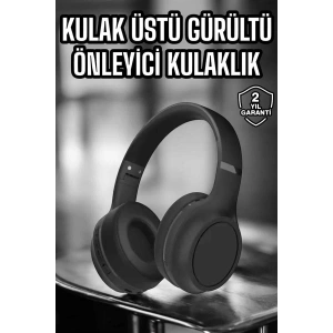 Kulak Üstü Kablosuz Bluetooth Kulaklık Gürültü Önleyici Ayarlanabilir
