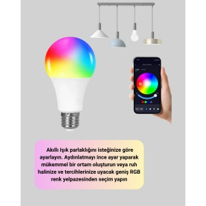 Kumanda Destekli Çok Renkli Akıllı LED Ampul