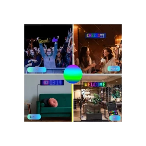 Led Matrix Bluetooth Bağlantılı Araç Camına Uygun Pixsel Görünümlü 16X96 pixel