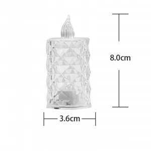 Led Mum Şeffaf Kristal LED Mum Pilli Alevsiz Çay Mumu Düğün Doğum Günü Ortam Işığı