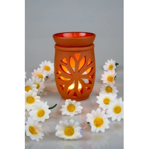 Lotus Çiçeği  El Yapımı Çömlek Buhurdanlık Tütsülük